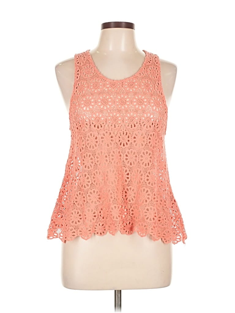 Pre-owned Pins And Needles Tank Top Orange Halter Neckline Tops