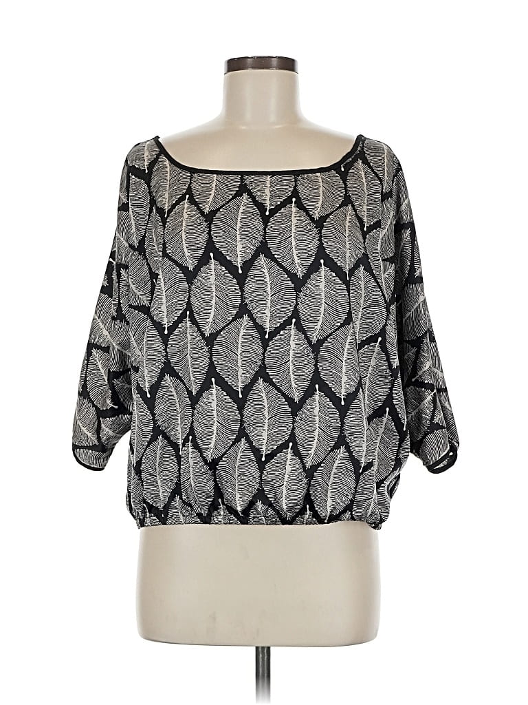 Pre-owned Daniel Rainn 3/4 Sleeve Blouse In Black