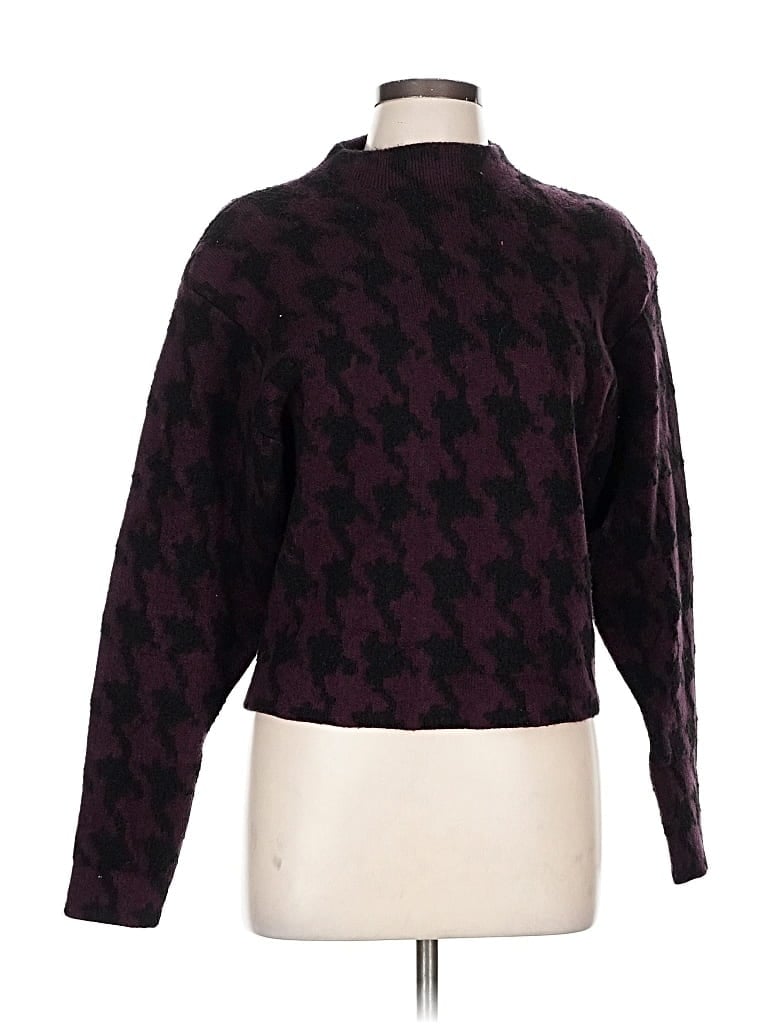 Pre-owned Express Pullover Sweater In Burgundy
