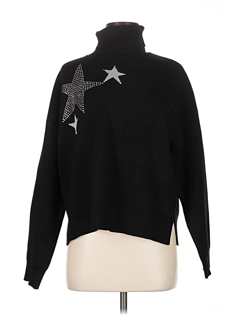 Pre-owned Dkny Turtleneck Sweater In Black