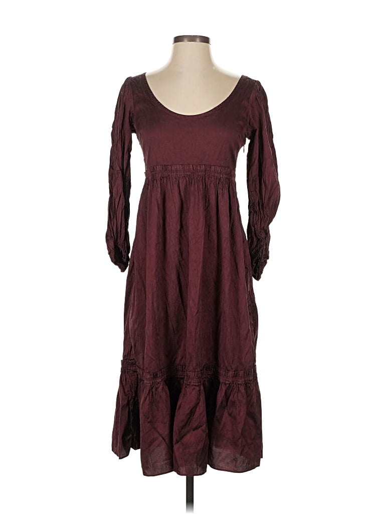 Pre-owned Calypso St Barth Casual Dress In Burgundy