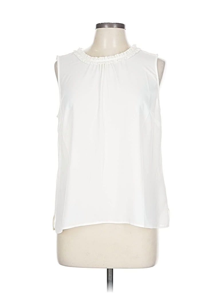Talbots Sleeveless Blouse In White