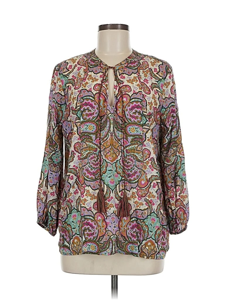 Pre-owned Liverpool Los Angeles 3/4 Sleeve Blouse In Purple