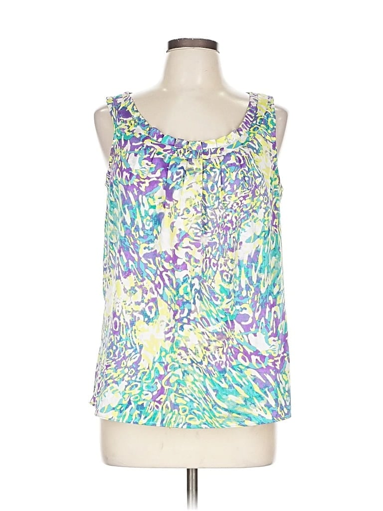 Pre-owned Anne Klein Sleeveless Blouse In Green