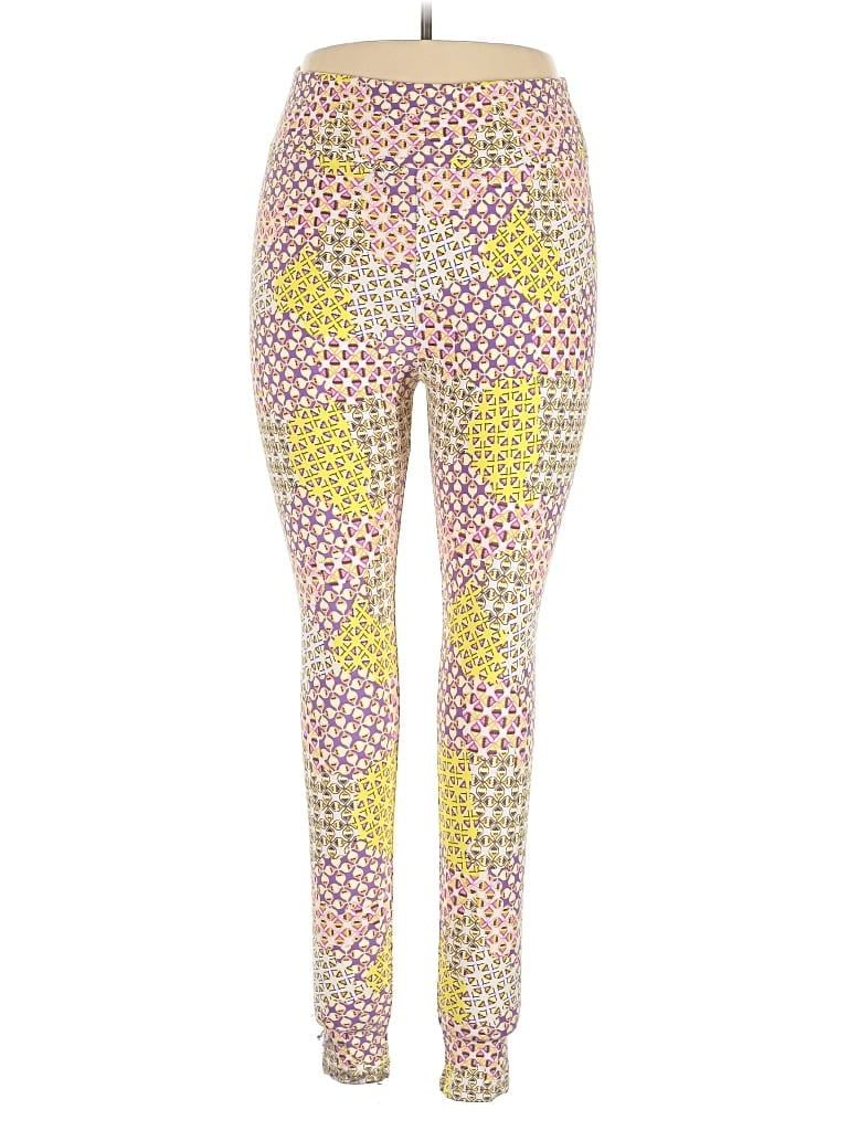 Pre-owned Lularoe Active Pants In Yellow