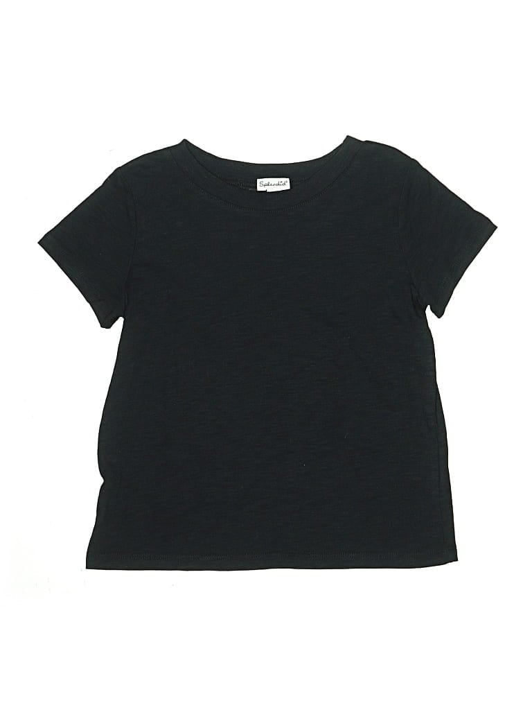 Pre-owned Splendid Kids' Short Sleeve T-shirt In Black