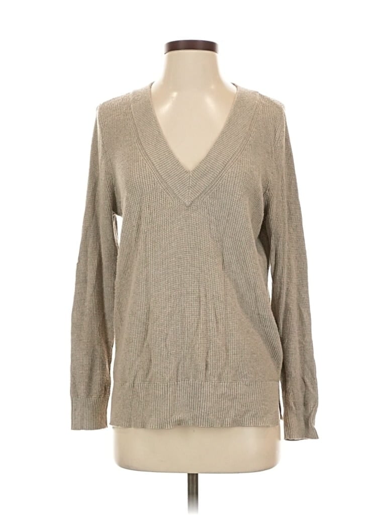 Pre-owned Nic + Zoe Pullover Sweater In Gray