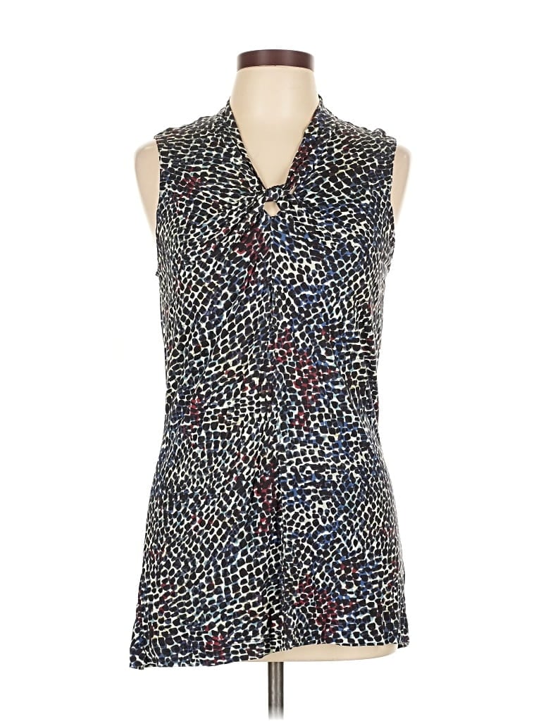 Pre-owned Cabi Sleeveless Top Blue Cowl Neck Tops