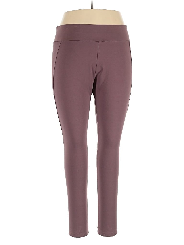 Pre-owned Logo By Lori Goldstein Active Pants In Burgundy