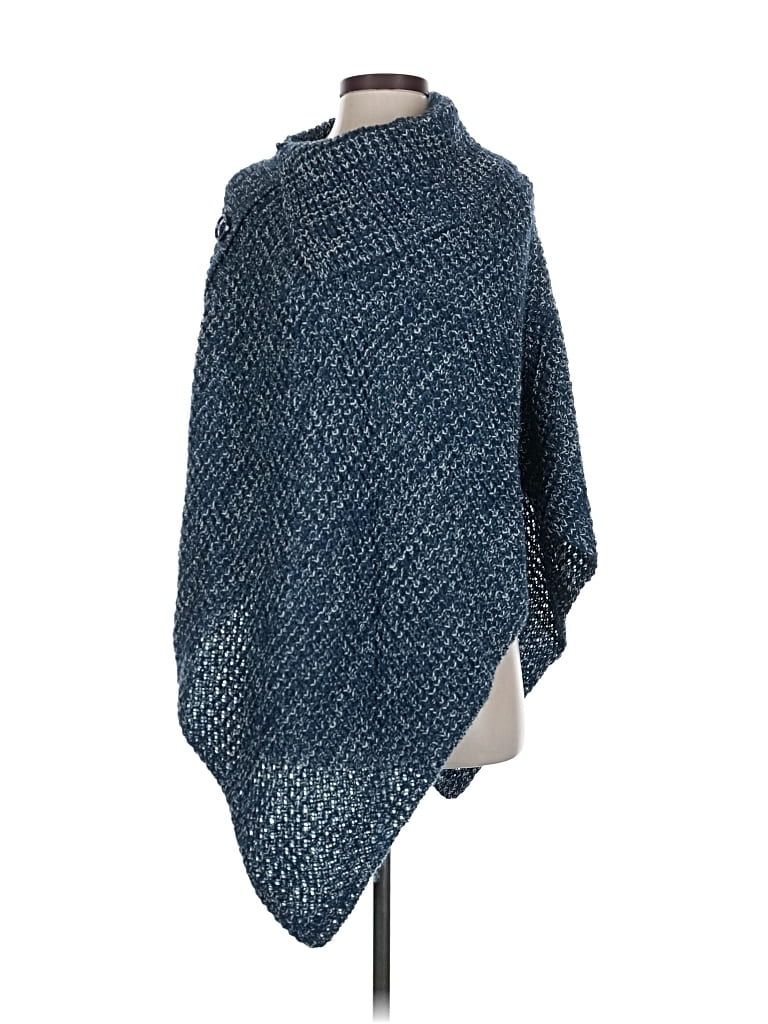 Pre-owned Chico's Poncho In Blue