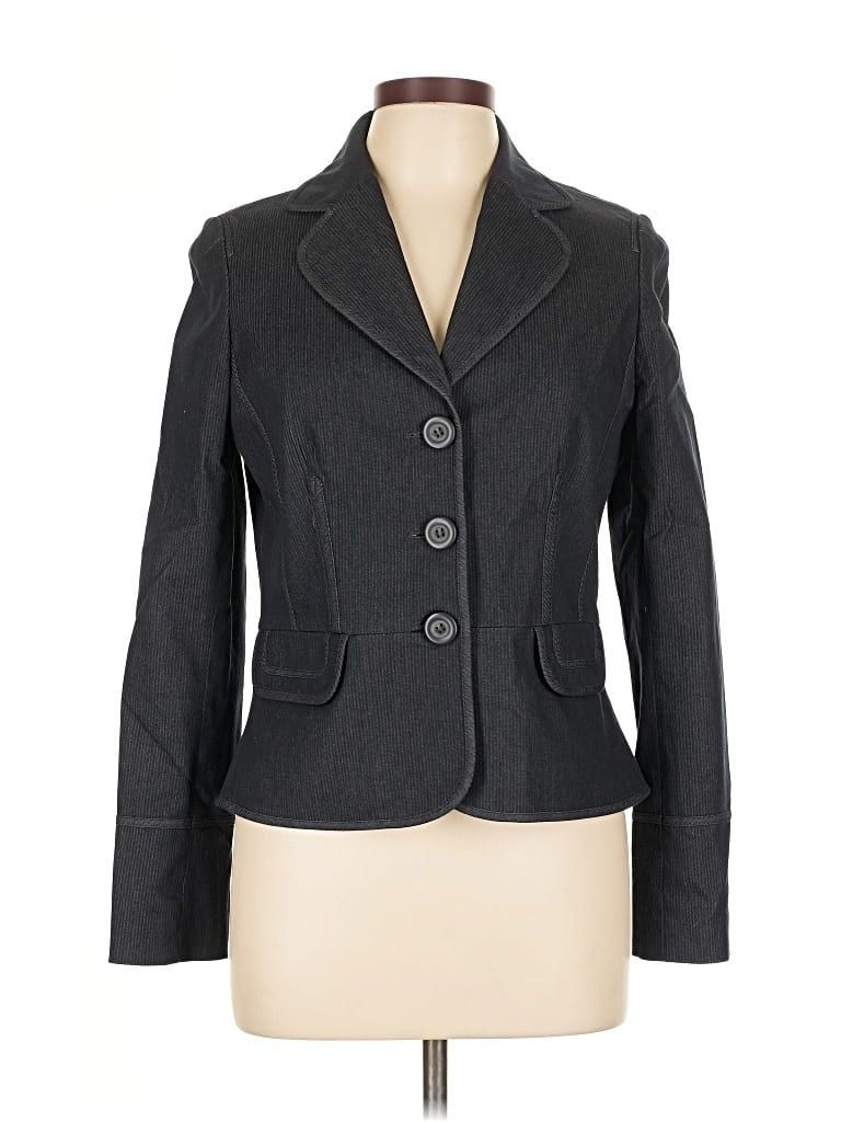 Pre-owned Ann Taylor Loft Blazer Jacket In Gray