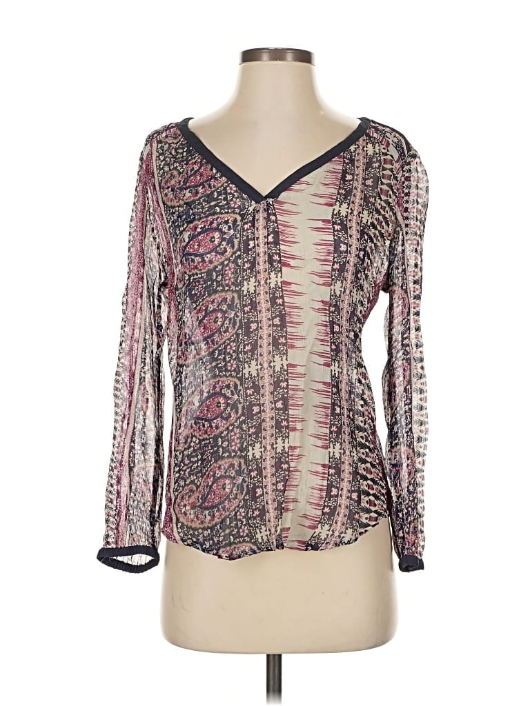 Pre-owned Lucky Brand Long Sleeve Blouse In Pink