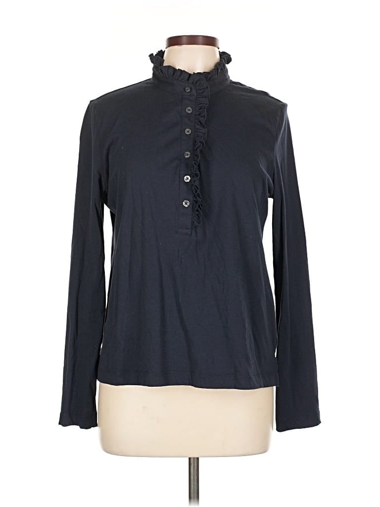 Pre-owned Brooks Brothers Long Sleeve Blouse In Black