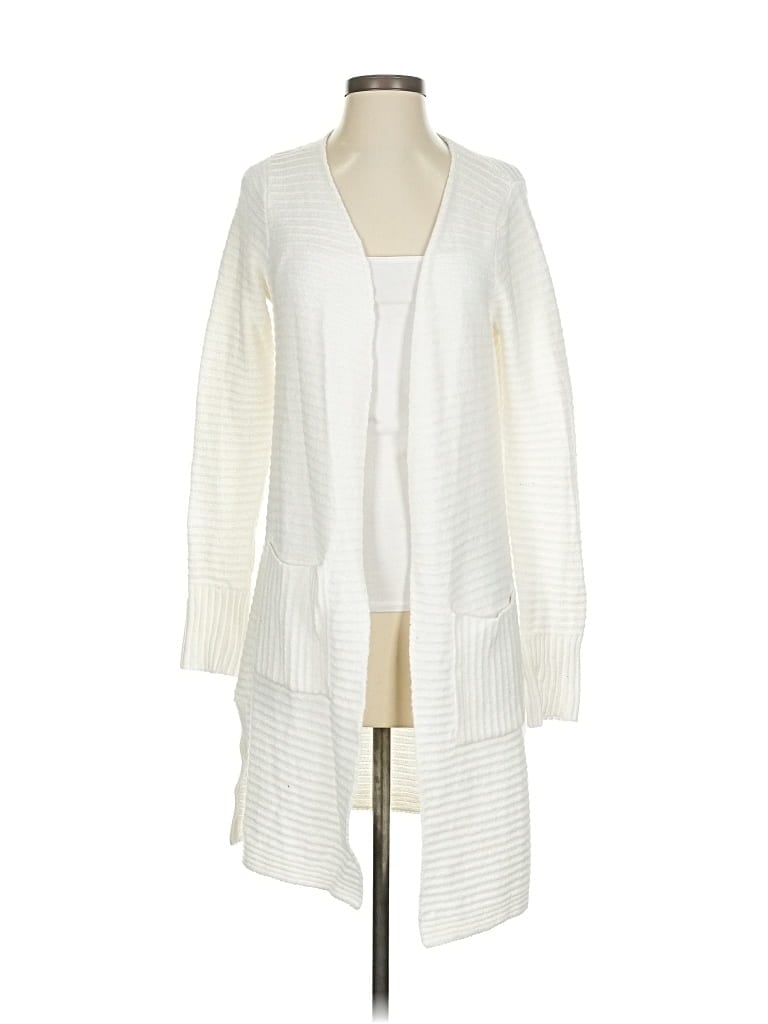 Pre-owned Peyton Jensen Cardigan Sweater In White
