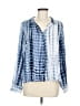 Hazel 100% Rayon Tie-dye Blue Long Sleeve Blouse Size M - photo 1