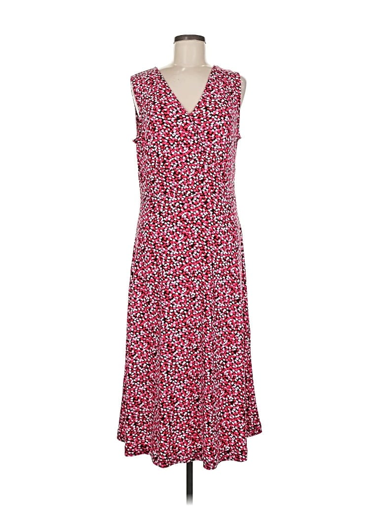Pre-owned Croft & Barrow Casual Dress In Red
