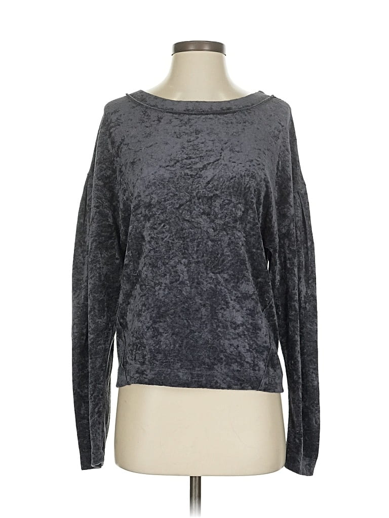 Pre-owned We The Free Long Sleeve Top Gray Boatneck Tops