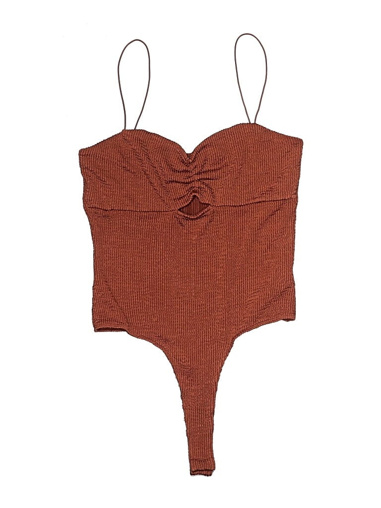 Pre-owned Astr Bodysuit In Brown