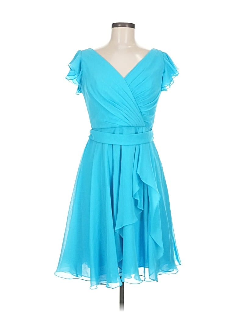 Pre-owned David's Bridal Cocktail Dress In Blue