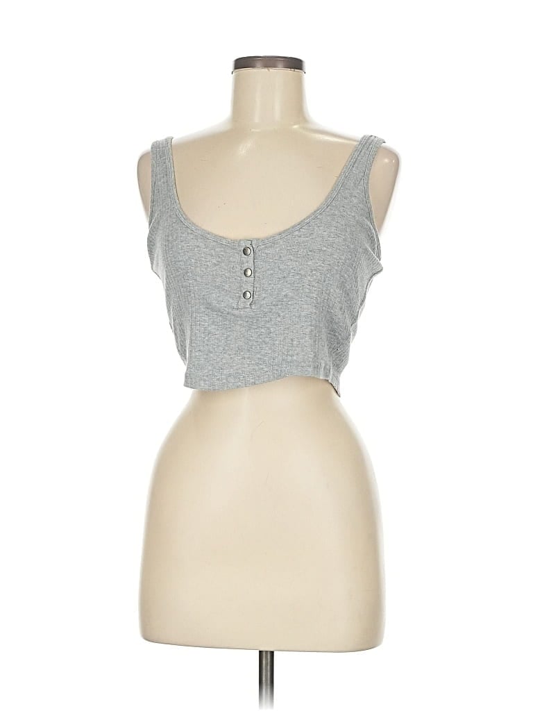 Pre-owned Fp Movement Tank Top Gray Sweetheart Neckline Tops