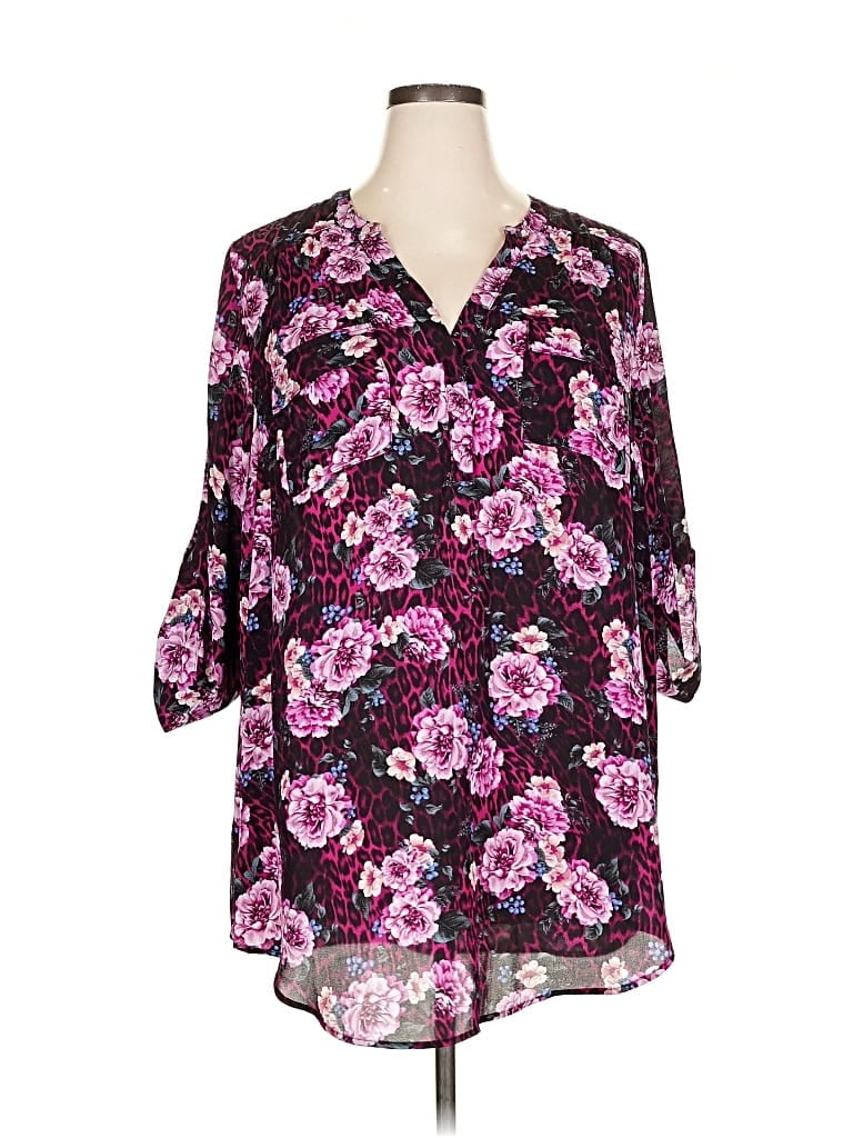 Torrid 3/4 Sleeve Blouse In Multi