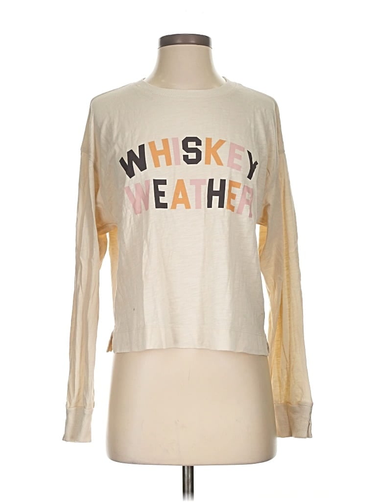 Pre-owned Z Supply Long Sleeve T-shirt In Gold