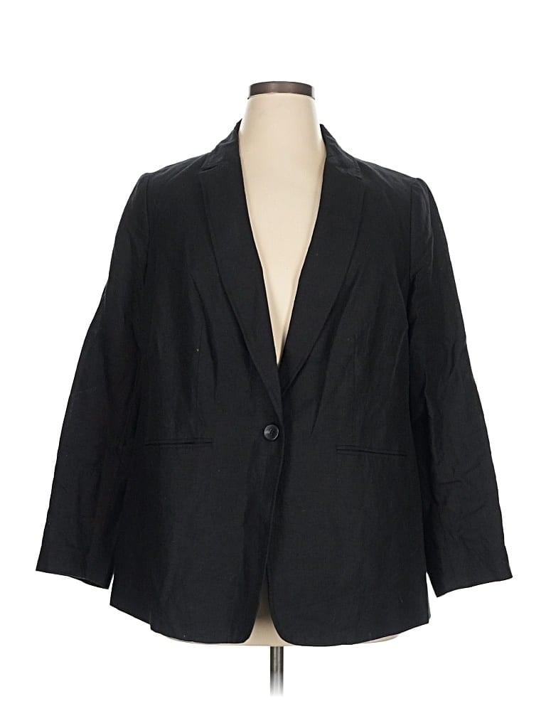 Pre-owned Talbots Blazer Jacket In Black