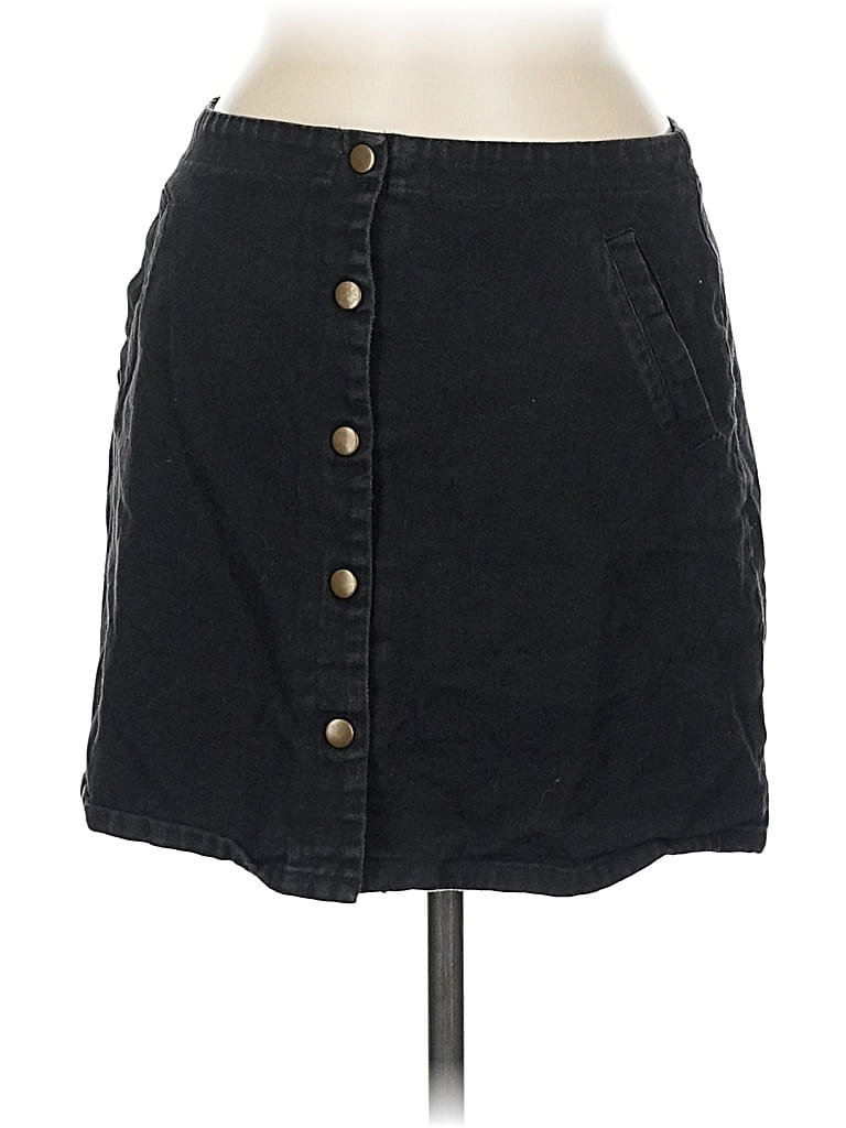 Pre-owned Miami Denim Skirt In Black