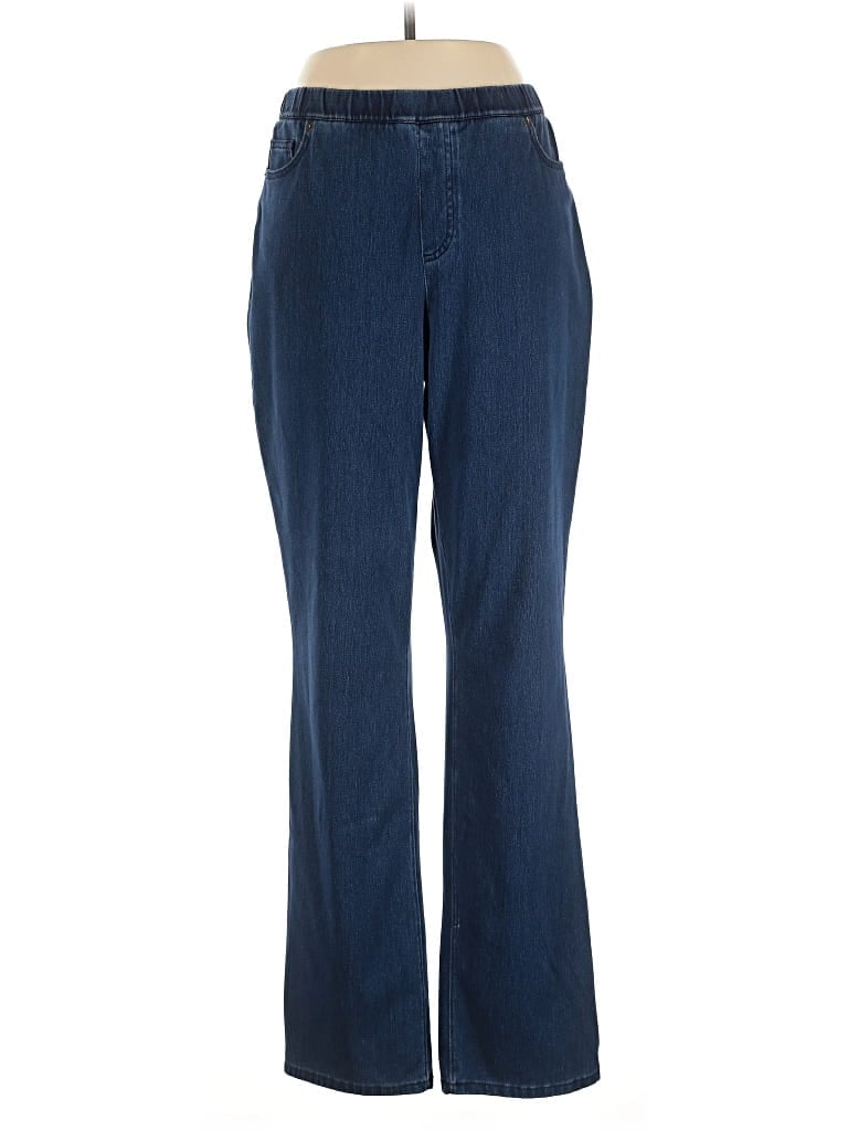 Pre-owned Lands' End Casual Pants In Blue