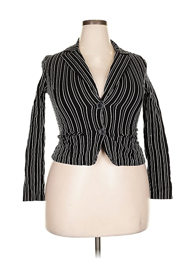 Pre-owned Xxi Blazer Jacket In Black