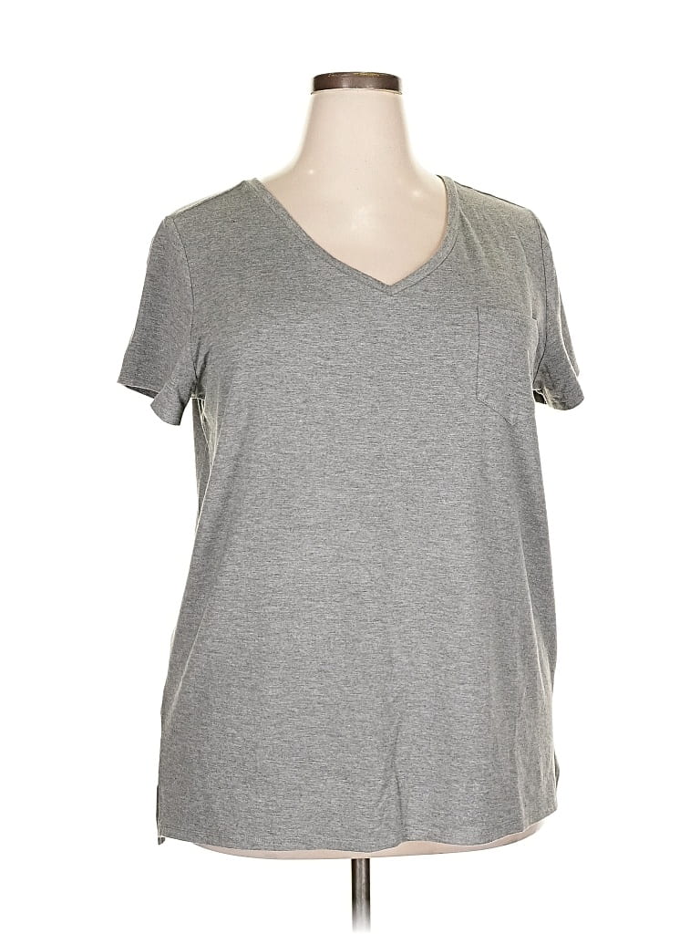 Pre-owned Grace & Lace Short Sleeve T-shirt In Gray