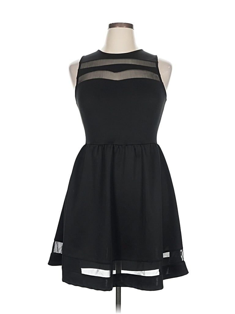 Pre-owned Poof Couture Cocktail Dress In Black