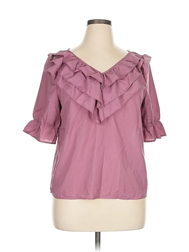 Pre-owned Zanzea Collection 3/4 Sleeve Blouse In Pink
