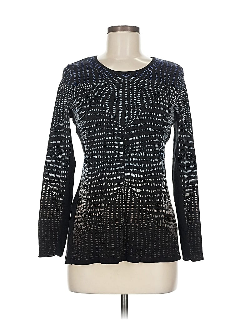 Pre-owned Nic + Zoe Pullover Sweater In Black