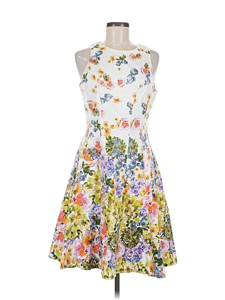 Pre-owned Maggy London Cocktail Dress In White