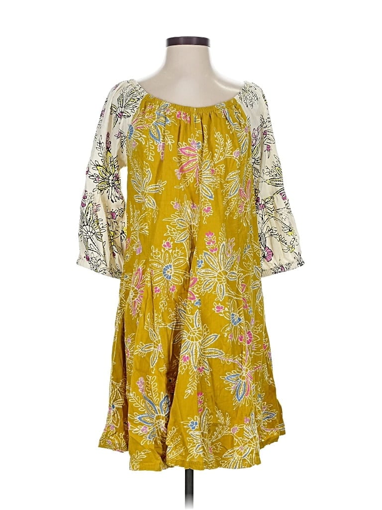 Pre-owned Daily Practice By Anthropologie Casual Dress In Yellow