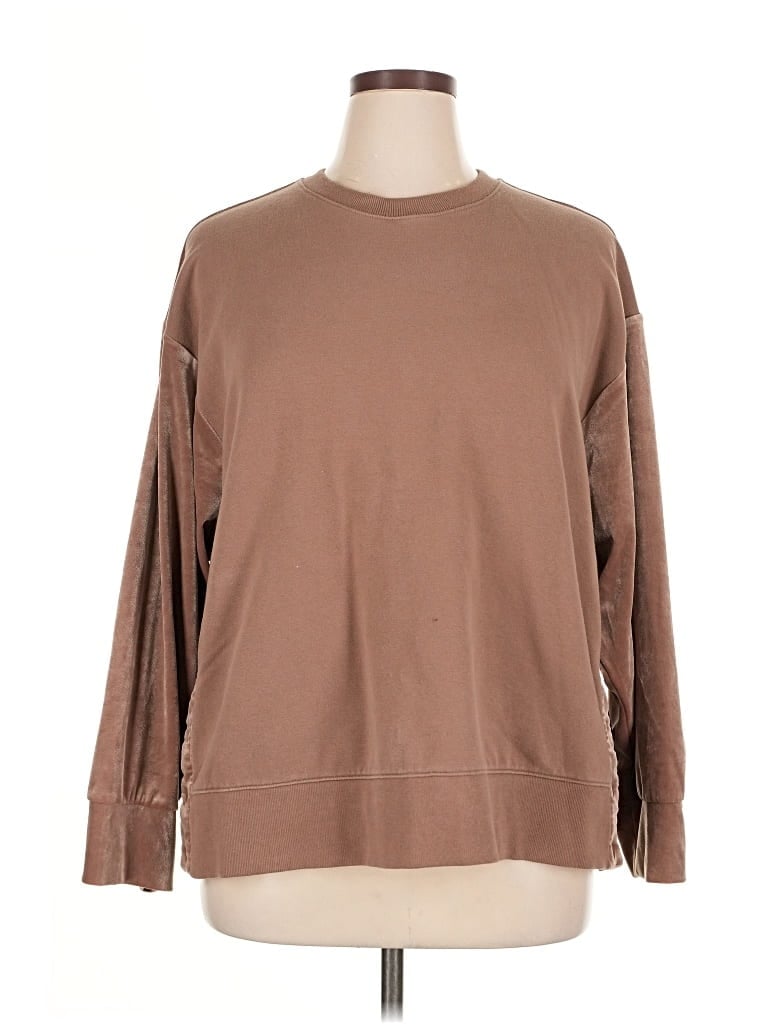 Pre-owned Athleta Sweatshirt In Brown