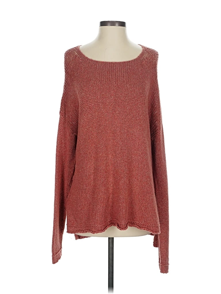 Pre-owned Peruvian Connection Pullover Sweater In Red