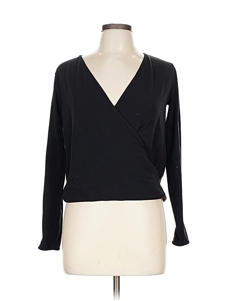 Pre-owned Lululemon Athletica Long Sleeve Blouse In Black