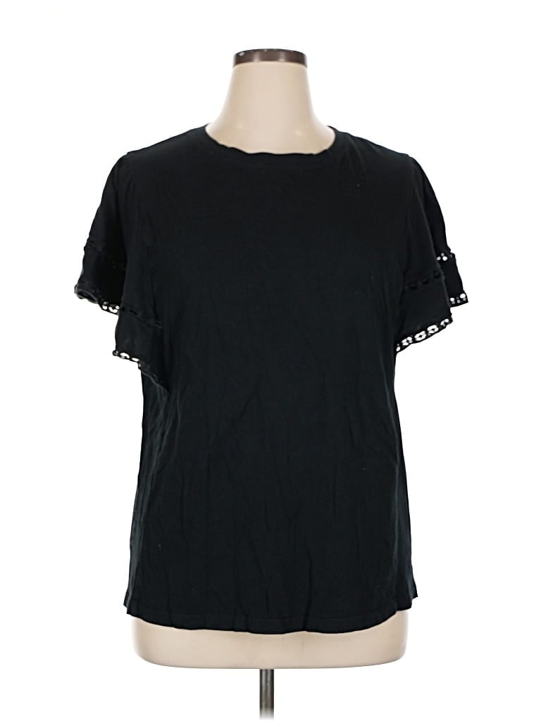 Pre-owned Ava & Viv Short Sleeve T-shirt In Black