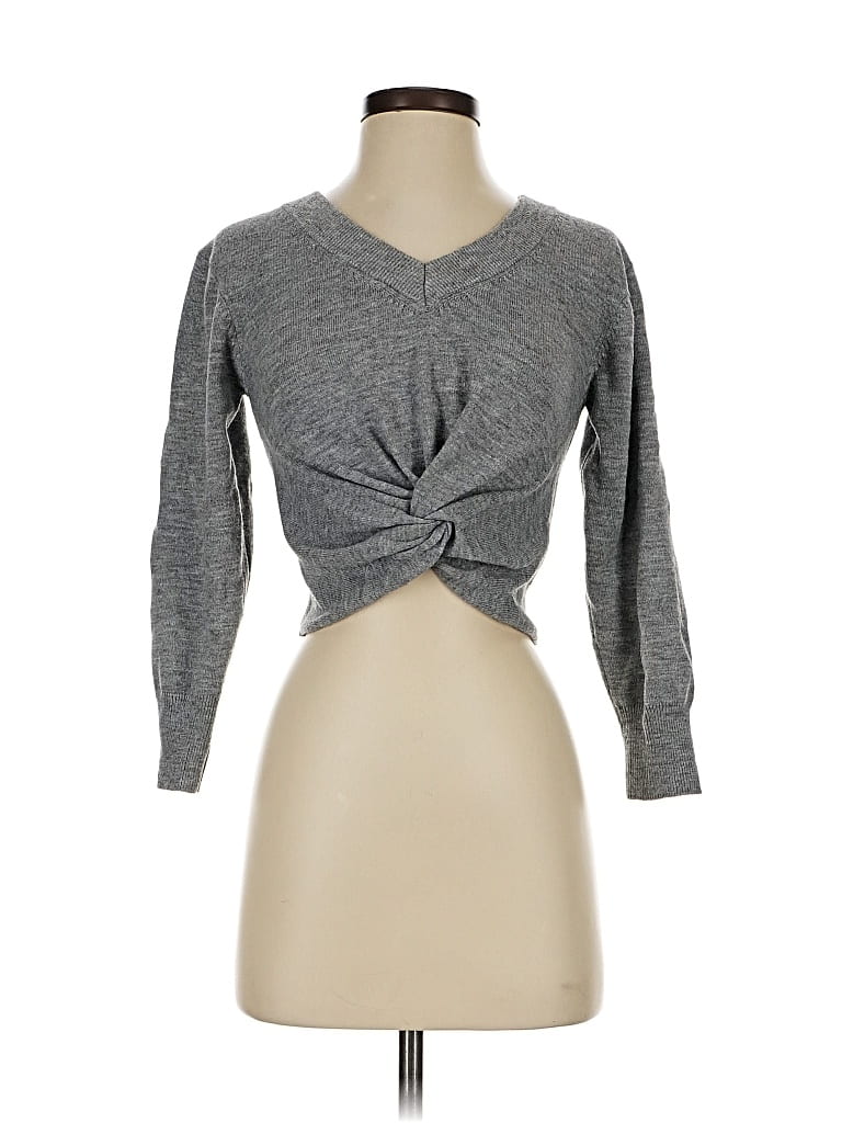 Pre-owned Joa Cardigan Sweater In Gray