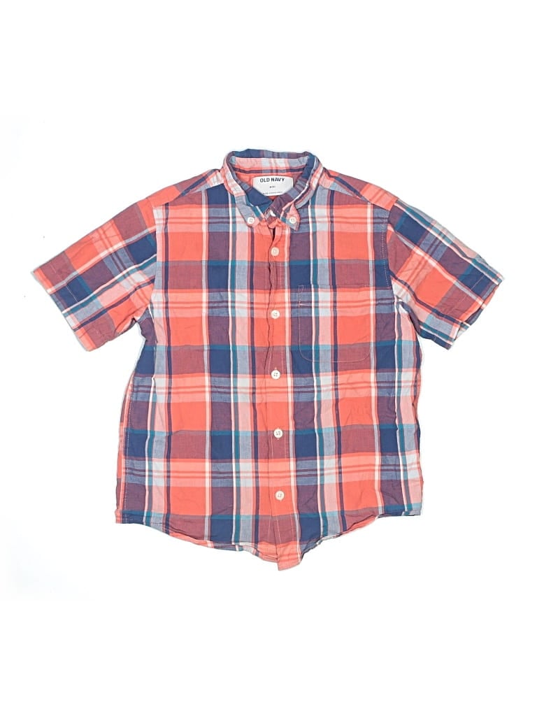 Pre-owned Old Navy Kids' Short Sleeve Button Down Shirt In Pink