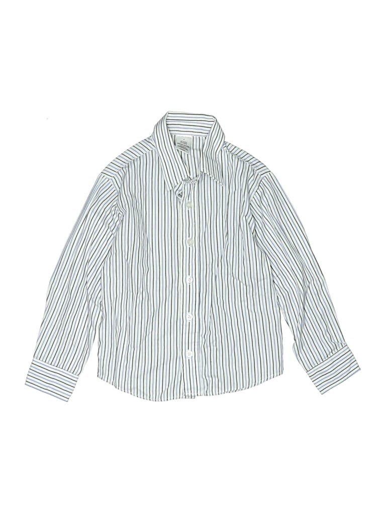 Pre-owned Unbranded Kids' Long Sleeve Button Down Shirt In Green