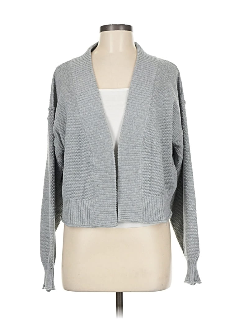 Pre-owned Flat White Cardigan Sweater In Gray