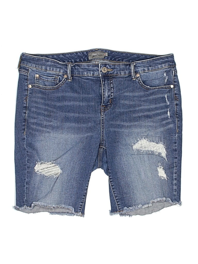 Pre-owned Torrid Denim Shorts In Blue
