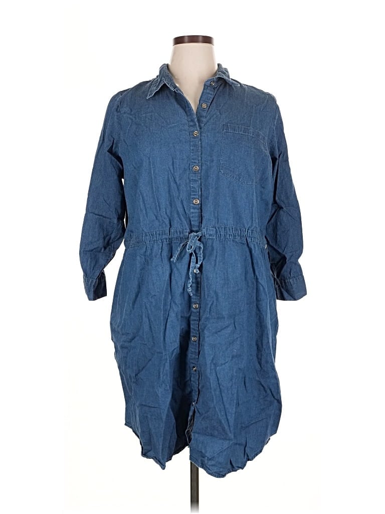 Pre-owned Fashion To Figure Casual Dress In Blue