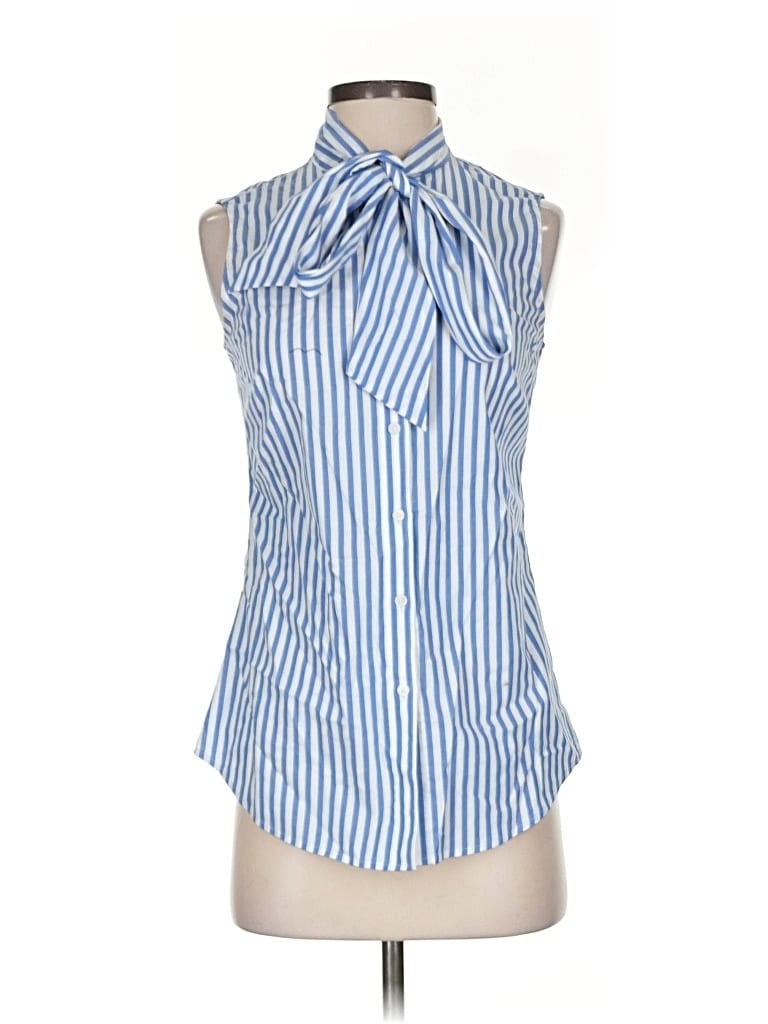 Pre-owned Banana Republic Sleeveless Blouse In Blue