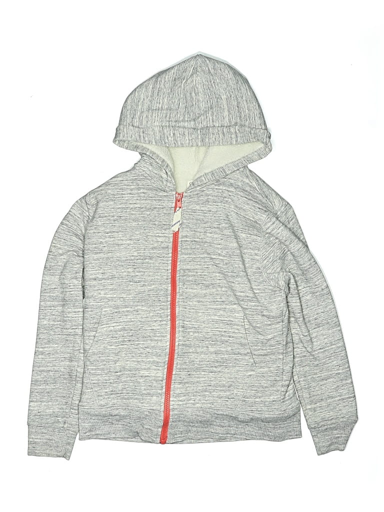 Pre-owned Crewcuts Kids' Zip Up Hoodie In Gray