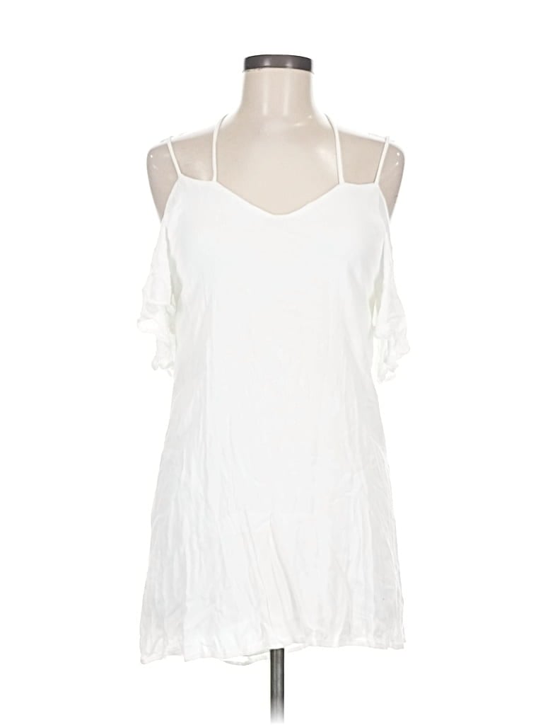Pre-owned Lulus Sleeveless Top White Halter Neckline Tops