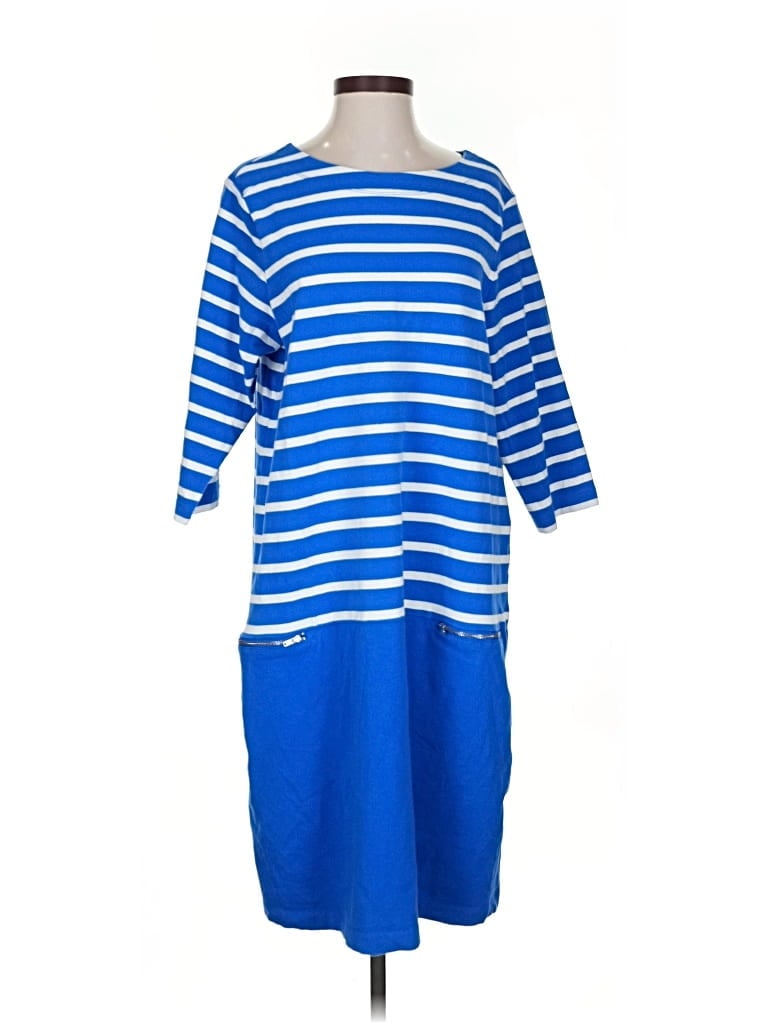 Pre-owned Christopher & Banks Casual Dress In Blue
